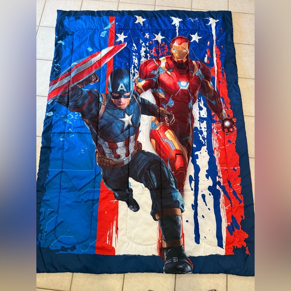 "Marvel" Captain America Iron Man Marvel‎ Civil War Twin Bedding set for kids